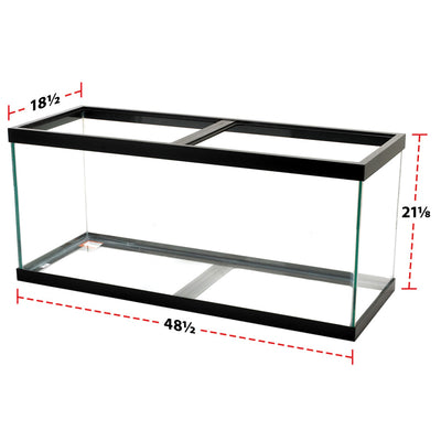 Aqueon Standard Glass Rectangle Aquarium Silicone Black 75 dimension