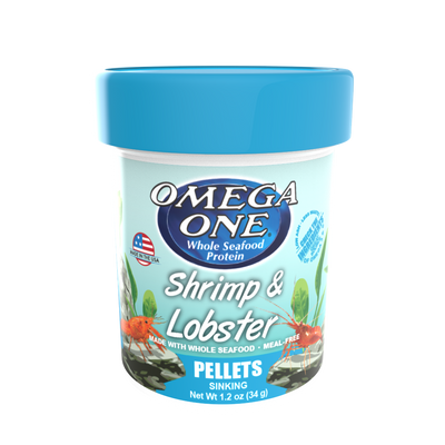 Omega One Shrimp & Lobster Sinking Pellet Food 1.2 oz 698220631212