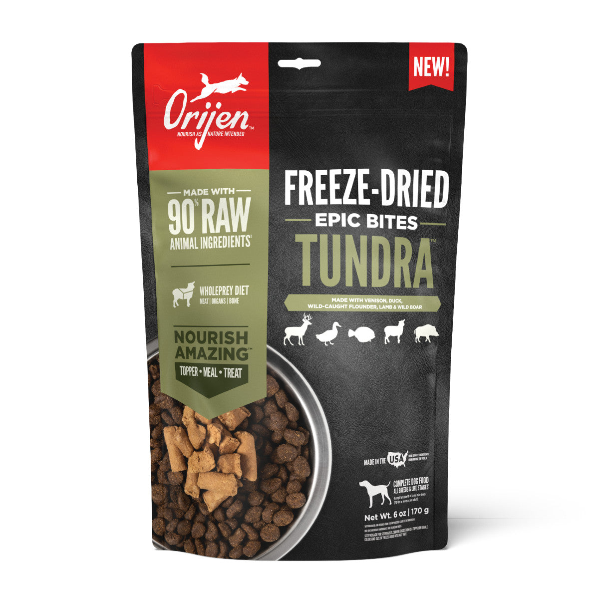 Orijen Epic Bites Freeze-Dried Dog Food Tundra 6 oz 064992724191