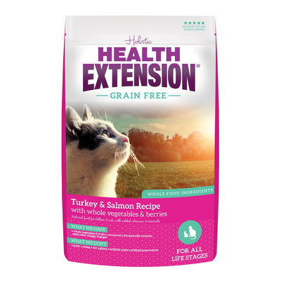 Health Extension Turkey & Salmon Kitten / Cat Grain Free Dry-  4 lb {L-1}