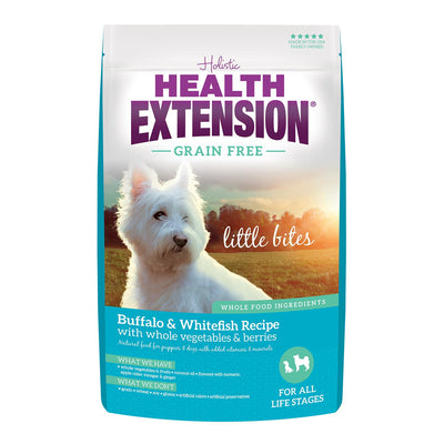 Health Extension Grain Free Little Bites Buffalo & Whitefish Dry Food 23.5 lb {L-1}