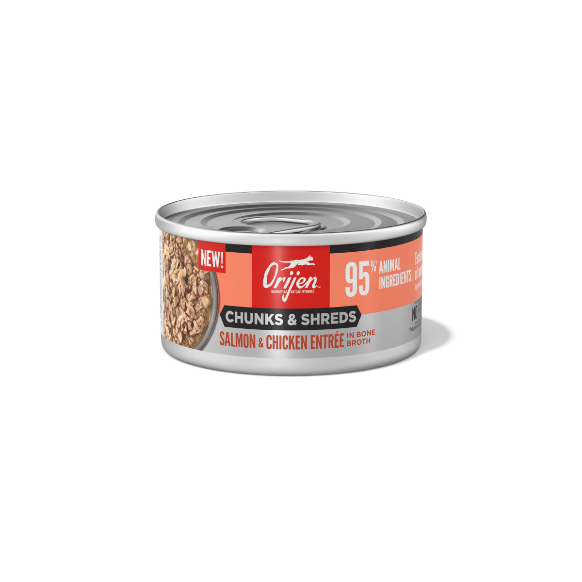 Orijen Chunks & Shreds Canned Cat Food Salmon & Chicken Entrée 24ea/3 oz 064992724566