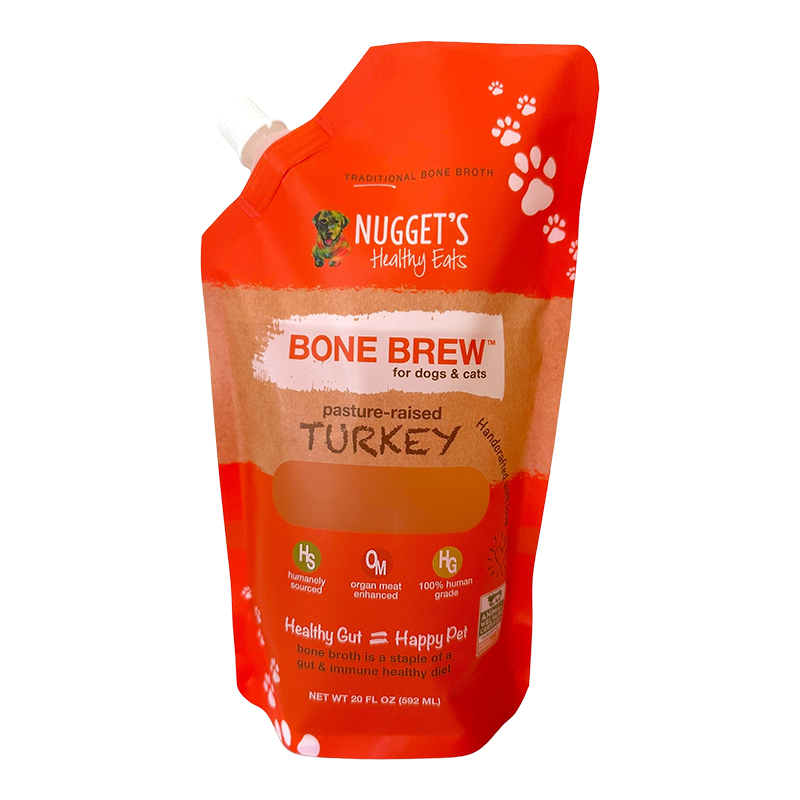 Nugget's Healthy Eats Dog Cat Frozen Bone Broth Turkey 20oz {L-x} SD-5