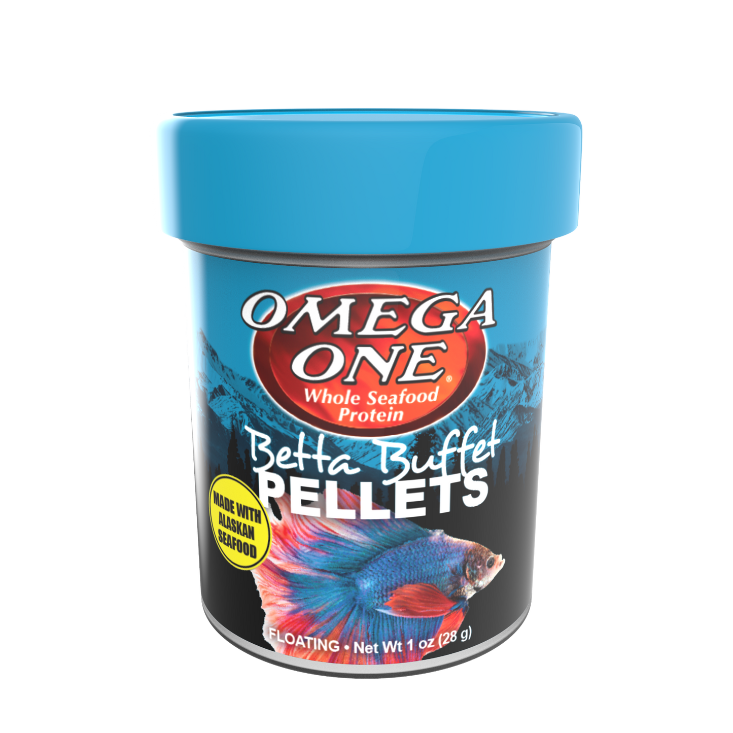 Omega One Betta Buffet Floating Pellet Fish Food 1 oz 698220023710
