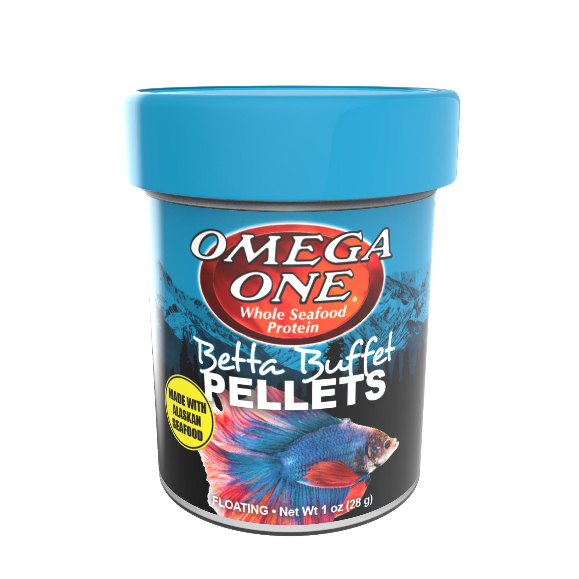 Omega One Betta Buffet Floating Pellet Fish Food 1 oz 698220023710