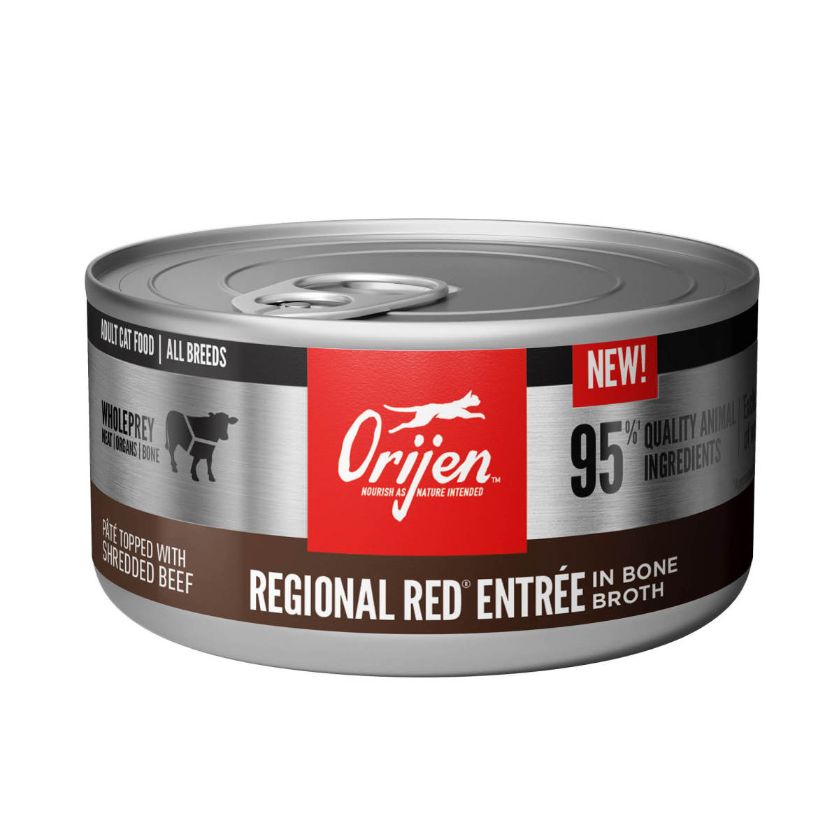 Orijen Pâté w/Shreds Canned Cat Food Regional Red 24ea/3 oz 064992719357