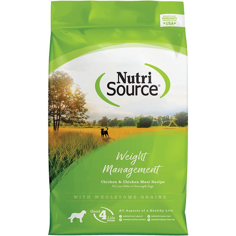 NutriSource Weight Management Chicken and Rice Dog Food 15 lb