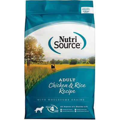 NutriSource Adult Chicken and Rice Dog Food 5lb-{L+1x}