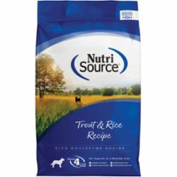 NutriSource Adult Trout and Rice Dog Food 15 lb {L+1x}