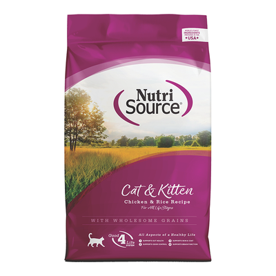 NutriSource Cat & Kitten Chicken & Rice 16 lb {L+1x}