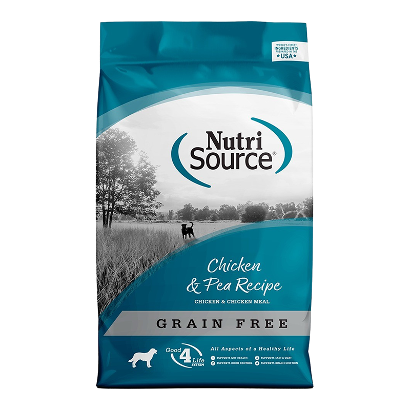 NutriSource Grain Free Chicken & Pea Dog Food 15 lb {L+1x}