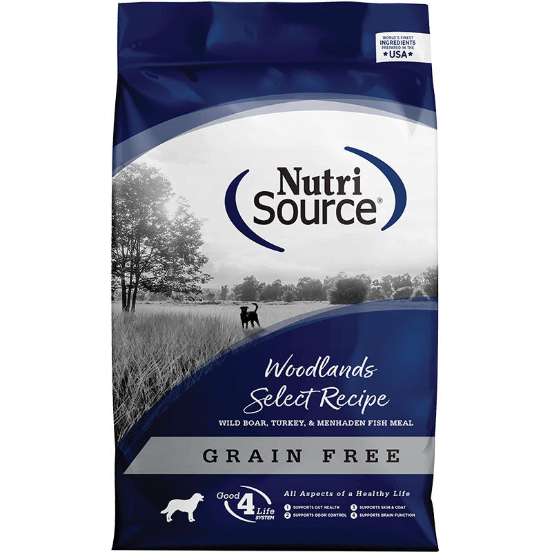 NutriSource Woodland Select Dog Food Made with Boar and Turkey 5lb-{L+1x}