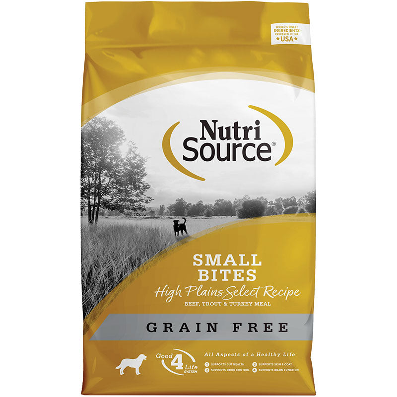 NutriSource Grain Free Small Bites High Plains Select 5lb {L+1x}