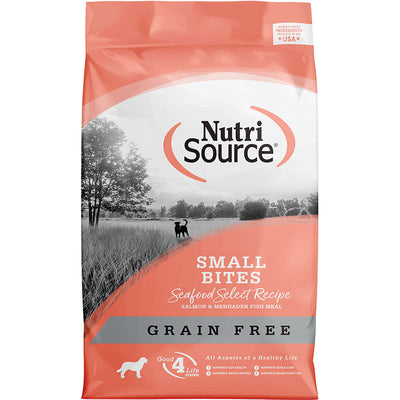 NutriSource Grain Free Small Bites Seafood Select 15 lb