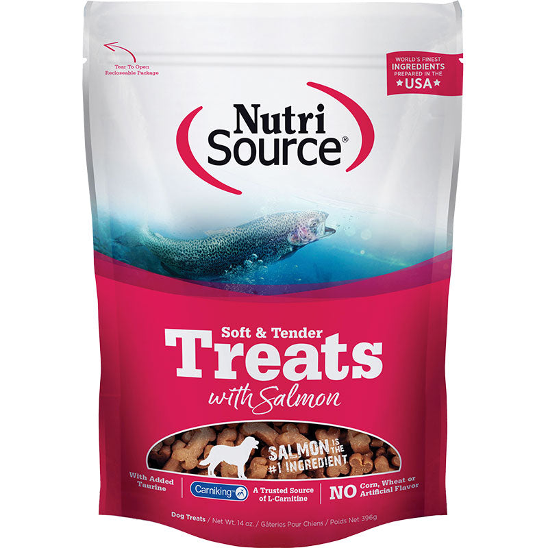 Nutrisource Dog Soft Tender Treat Salmon 14oz