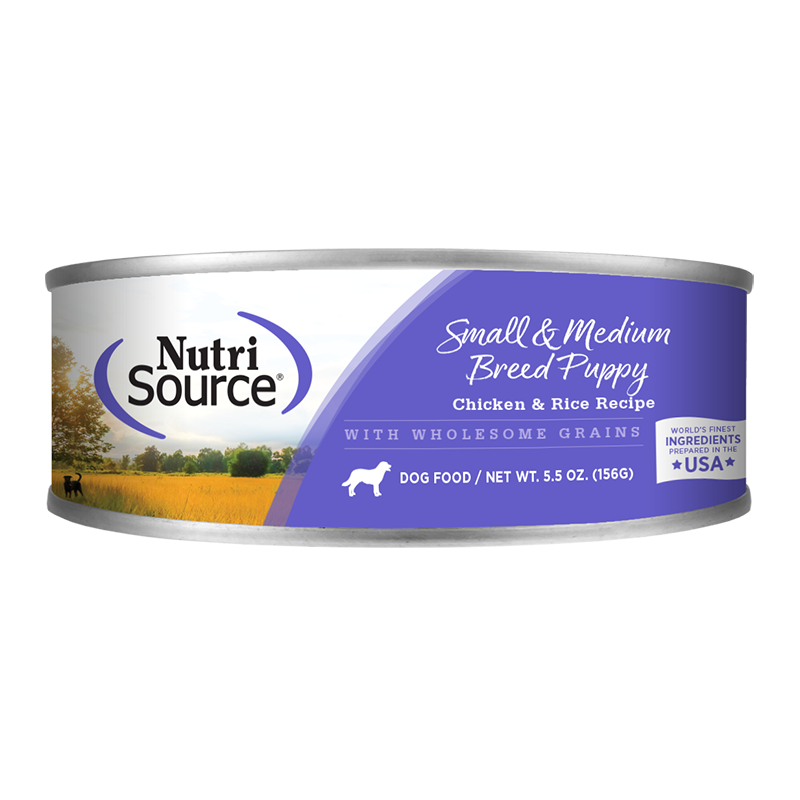 NutriSource Chicken & Rice Small & Medium Puppy Can 12 / 5.5 oz