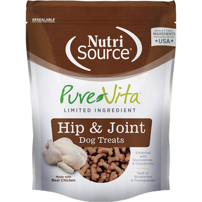 Nutrisource Pure Vita Hip & Joint Support Dog Treat 12 / 6 oz {L+1xRR}