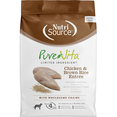 NutriSource Pure Vita Chicken & Brown Rice 5lb {L-1x}