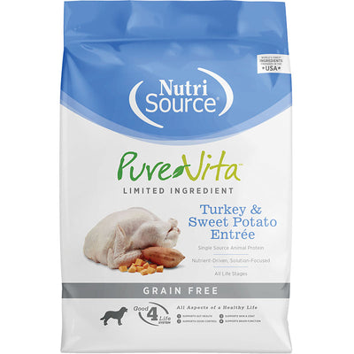 NutriSource Pure Vita Grain Free Turkey & Sweet Potato 25 lb {L-1x} 131643