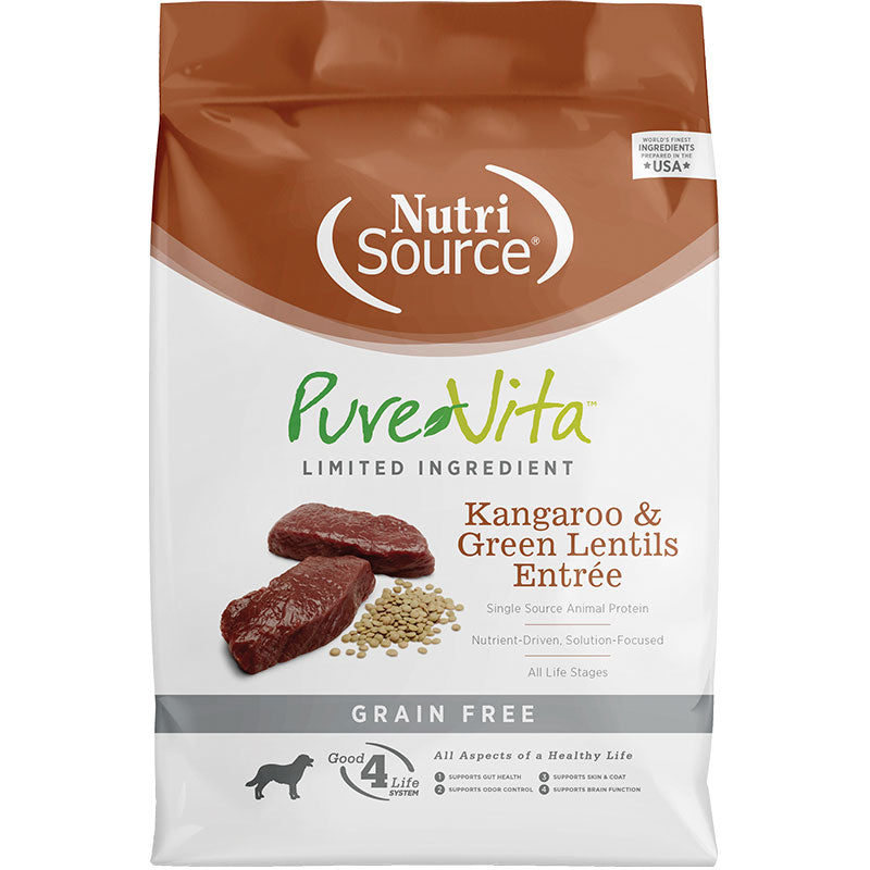 NutriSource Pure Vita Kangaroo and Green Lentils Dog Food 25 lb