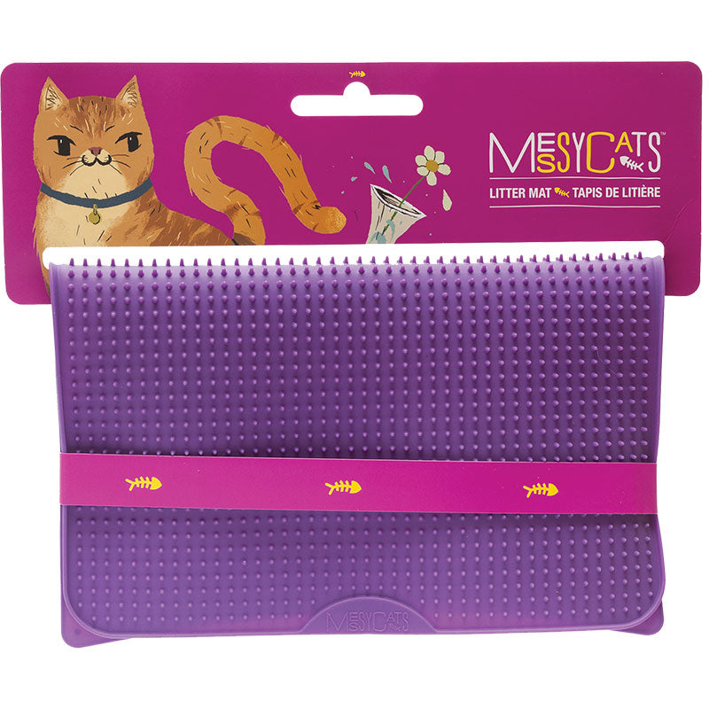 Mess Cat Litter Mat Purple {L-x}