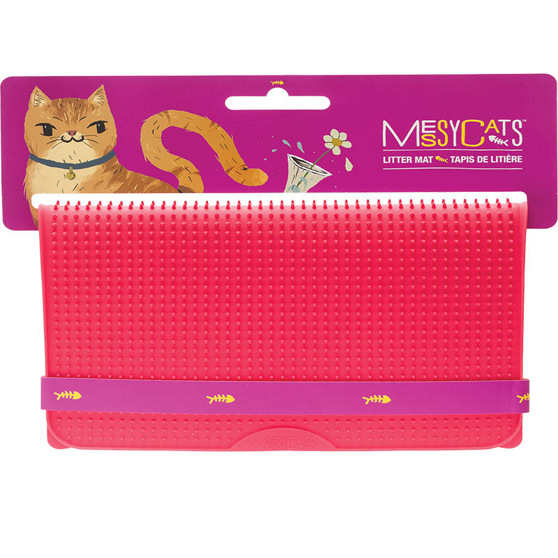 Mess Mutts Cat Litter Mat Red {L-x}