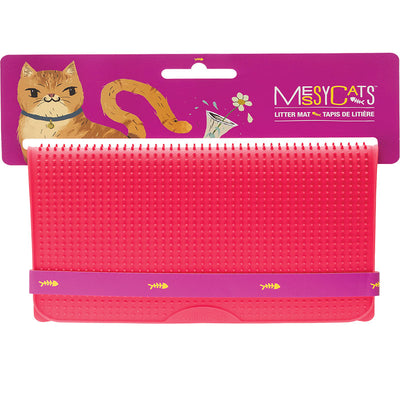 Mess Mutts Cat Litter Mat Red {L-x}