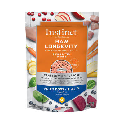 Instinct Raw Longevity Raw Frozen Meals Cage-Free Chicken Dog Age 7+ 4 lb SD-5