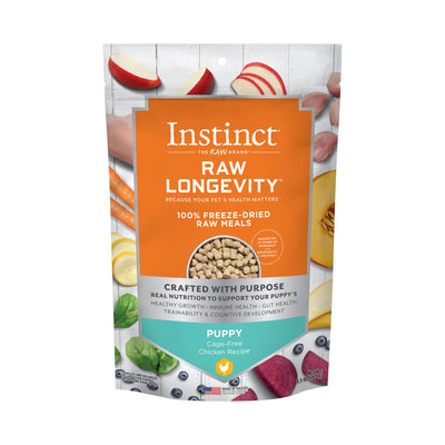 Instinct Raw Longevity 100% Freeze Dried Cage-Free Chicken Puppy 9.5 oz