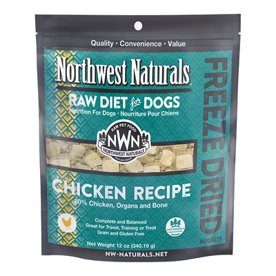 Northwest Naturals Dog Freeze Dried Chicken Nuggets 12oz {L+x}