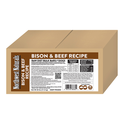 Northwest Naturals Dog Frozen Bison & Beef Bar Bulk 25lb {L-x} SD-5