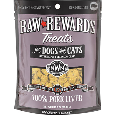 Northwest Naturals Dog Freeze Dried Pork Liver 3oz {L+x}