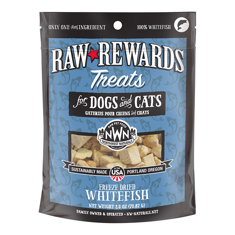 Northwest Naturals Dog Cat Freeze Dried Treat Whitefish 2.5oz