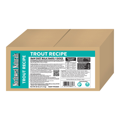 Northwest Naturals Dog Frozen Bar Trout Bulk 25lb SD-5