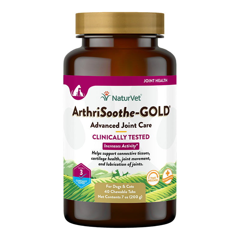 NaturVet Time Release ArthriSoothe-GOLD Chewable Tablets 40 Tablets, 7 oz