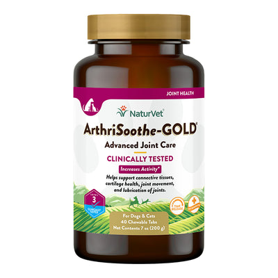 NaturVet Time Release ArthriSoothe-GOLD Chewable Tablets 40 Tablets, 7 oz