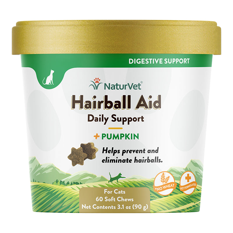 Naturvet Cat Hairball Aid Pumpkin Chew 60ct