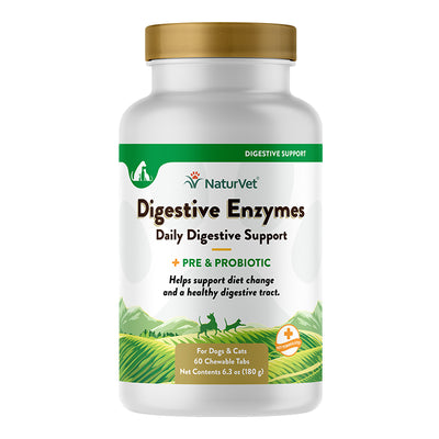 Naturvet Dog Digestive Enzyme Tablet 60 Count