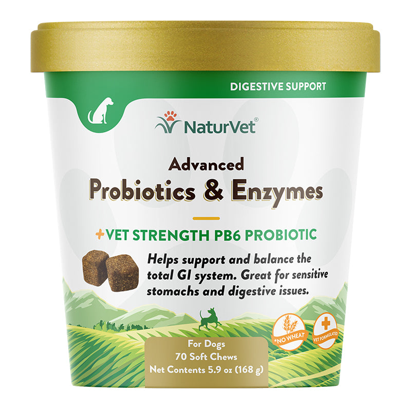 NaturVet Advanced Probiotics & Enzymes Soft Chews 5.9 oz, 70 ct