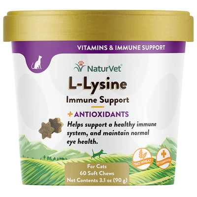 Naturvet Cat Immune L-lysine Chew 60 Count