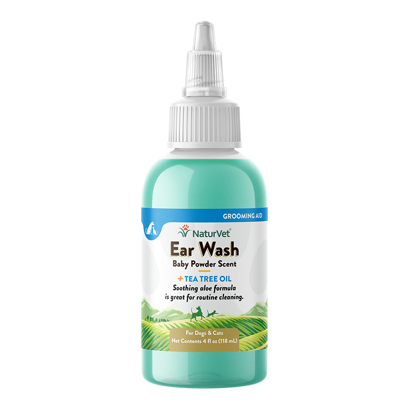 NaturVet Ear Wash with Tea Tree Oil 4 fl oz