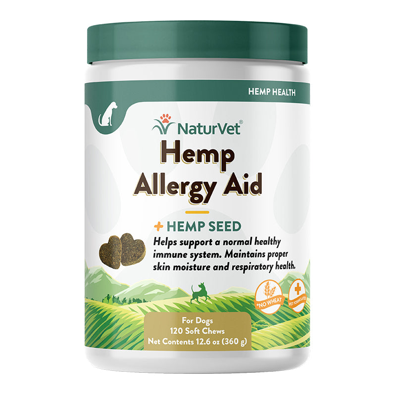 Naturvet Dog Allergy Aid Hemp Chew 120 Count