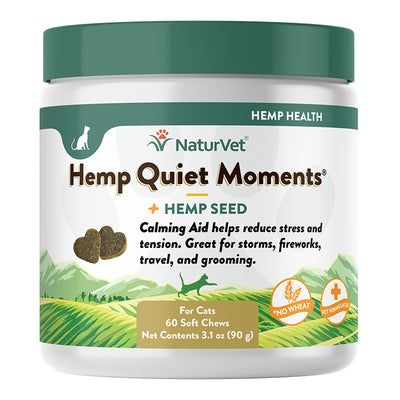 Naturvet Cat Quiet Moments Hemp Chew 60 Count