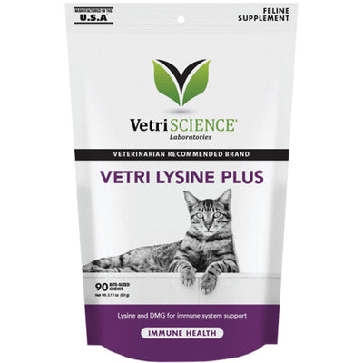 VetriScience Cat Lysine & Immune Support Chews 90ct {L+x}