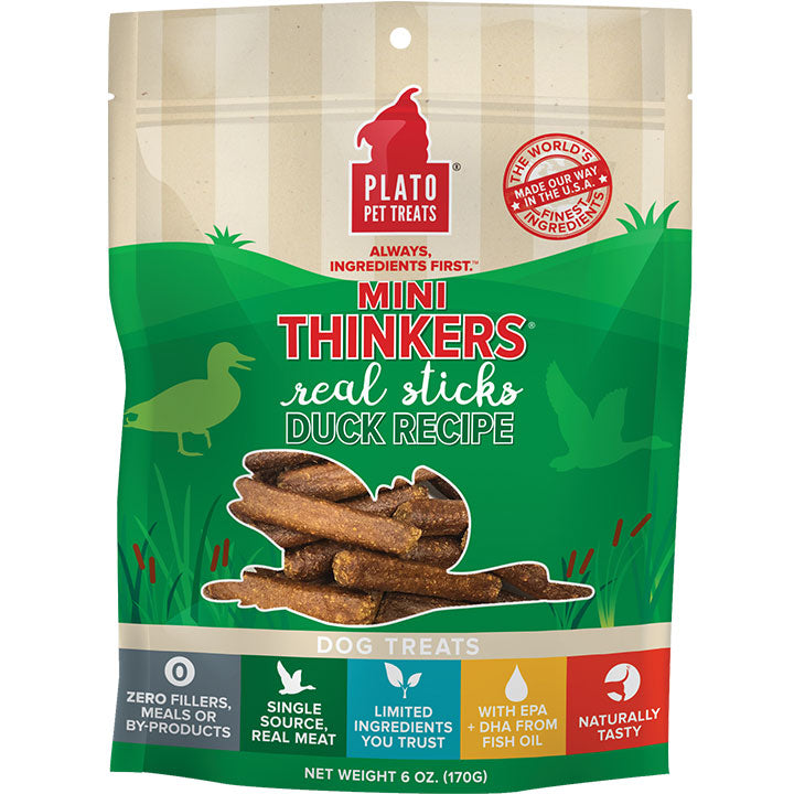 Plato Mini Thinkers Duck Dog Treat Recipe 6oz {L+1x} 595114