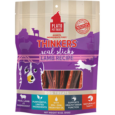 Plato Dog Thinkers Lamb Sticks 18 oz