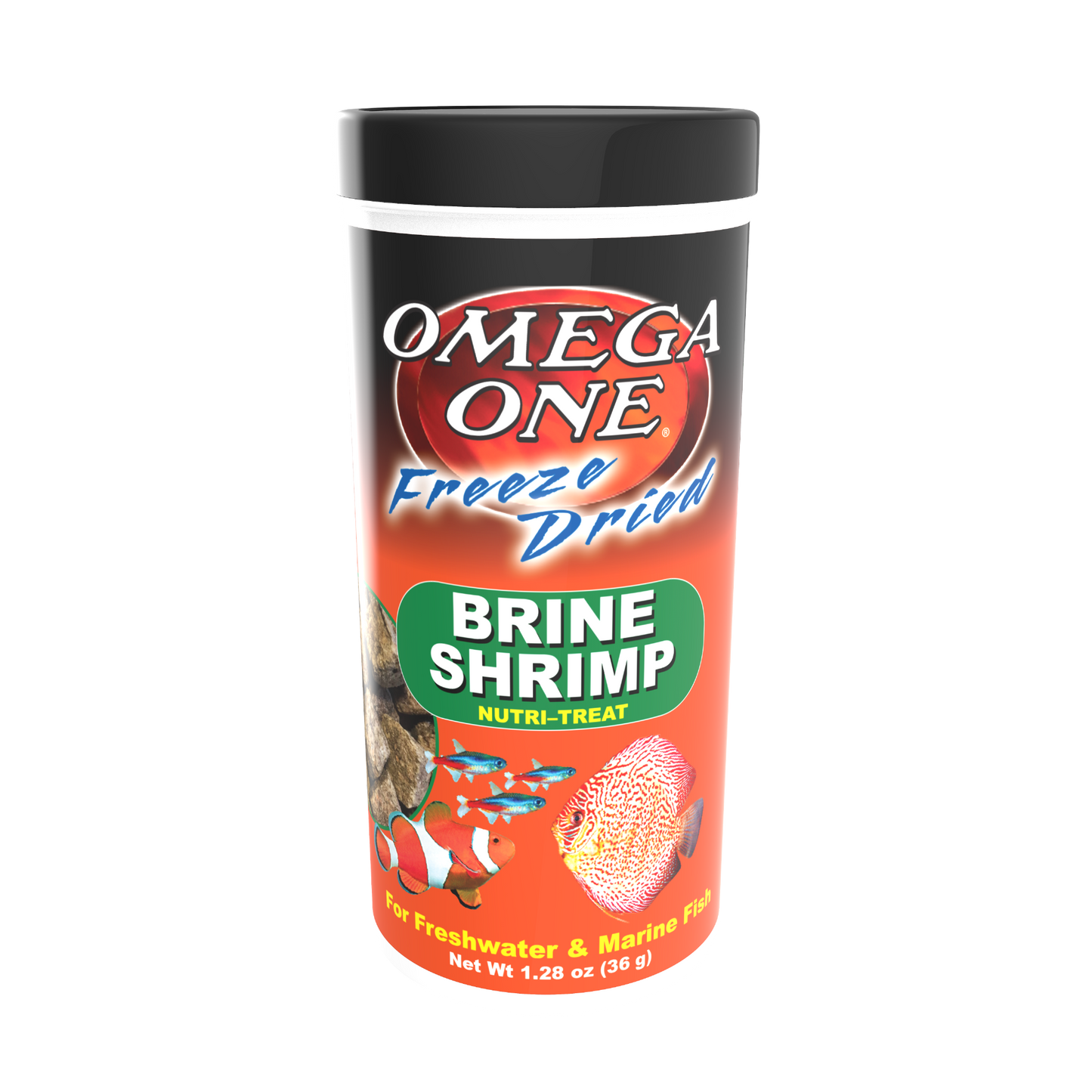 Omega One Freeze Dried Brine Shrimp Fish Food 1.28 oz 698220004214