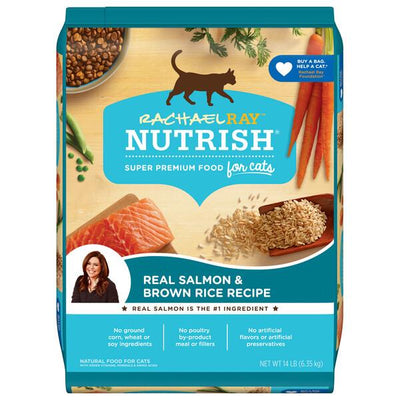 Rachael Ray Nutrish Natural Salmon Brown Rice Cat 14 lb