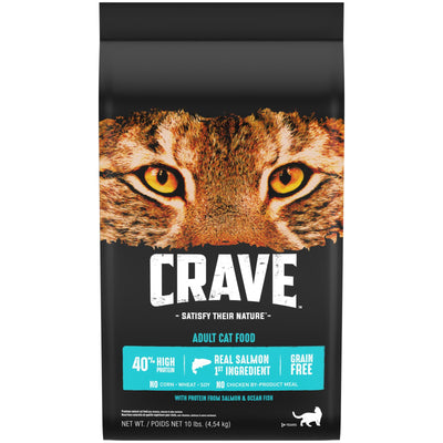 Crave Salmon & Oceanfish Dry Cat Food 10lb