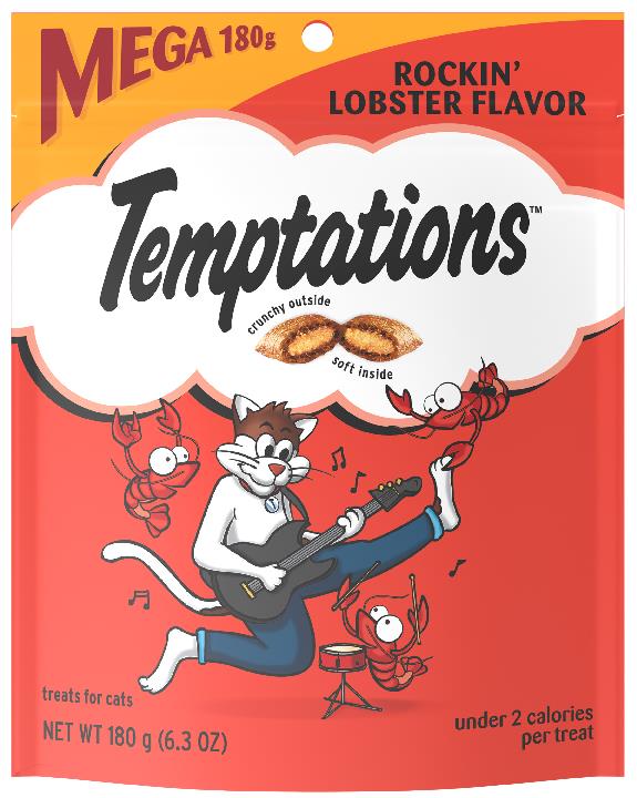 Whiskas Temptations Rockin Lobster Mega Cat Treat 10 / 6.3 oz {L+1} 798709